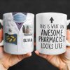 This Is What An Awesome Pharmacist Looks Like, Pharmacy Tools And Text - Personalized Custom Coffee Mug - GRAD308_MG This Is What An Awesome Pharmacist Looks Like, Pharmacy Tools And Text - Personalized Custom Coffee Mug - GRAD308_MG