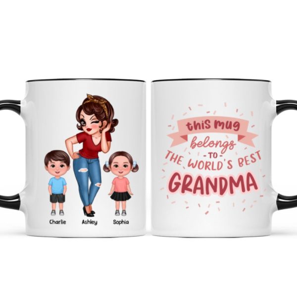 This Mug Belongs To The World Best Grandma Personalized Mug