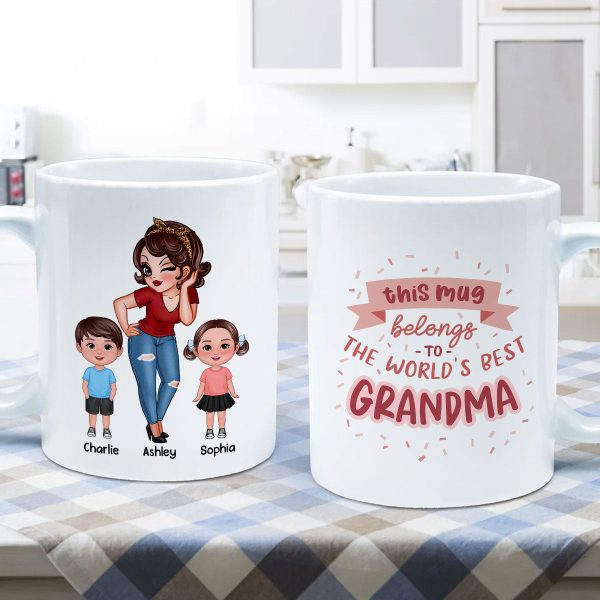 This Mug Belongs To The World Best Grandma Personalized Mug