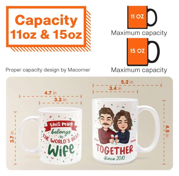 This Mug Belongs To The World's Best Wife - Personalized Mug This Mug Belongs To The World's Best Wife - Personalized Mug
