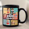 This Papa Grandpa Dad Belong To - Personalized Black Mug This Papa Grandpa Dad Belong To - Personalized Black Mug