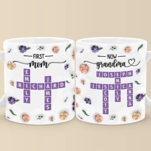 Through Generations, Love Is The Thread That Binds Us - Family Personalized Custom 3D Inflated Effect Printed Mug - Gift For Mom, Grandma