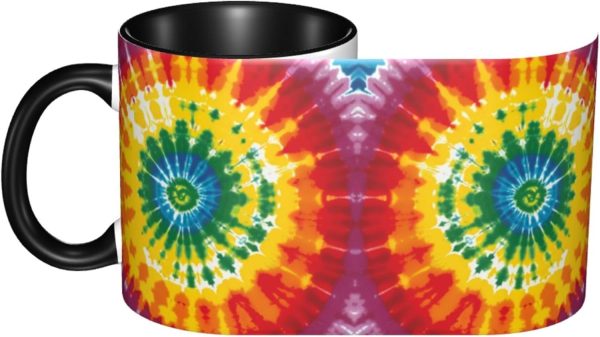 Tie Dye Coffee Mug Funny Ceramic Mug, Novelty Gift Idea for Friends Coworkers, Cool Coffee Cup for Home Office Kitchen Decor Tie Dye Coffee Mug Funny Ceramic Mug, Novelty Gift Idea for Friends Coworkers, Cool Coffee Cup for Home Office Kitchen Decor
