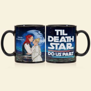 Til Death Star Do Us Part Personalized Galaxy Couple Mug, Gift For Couple