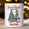 Tis the Seasonal Depression Personalized Mug, Dark Humor Christmas Gift with Custom Name Tis the Seasonal Depression Personalized Mug, Dark Humor Christmas Gift with Custom Name