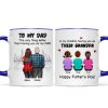 To Dad My Children Having You As Their Grandpa Back View Family Personalized Mug, Gift For Dad