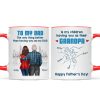 To Dad My Children Having You As Their Grandpa Fist Bump Blue Tone Personalized Mug, Gift For Dad