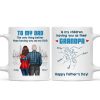 To Dad My Children Having You As Their Grandpa Fist Bump Blue Tone Personalized Mug, Gift For Dad