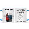 To Dad My Children Having You As Their Grandpa Fist Bump Personalized Mug, Gift For Dad