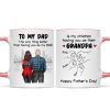 To Dad My Children Having You As Their Grandpa Fist Bump Personalized Mug, Gift For Dad