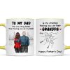 To Dad My Children Having You As Their Grandpa Fist Bump Personalized Mug, Gift For Dad