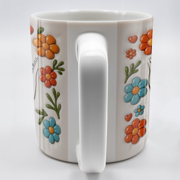 To Mom, Love Grows Here, Hands, Heart and Flowers - Personalized Custom Coffee Mug - CPL377_MG To Mom, Love Grows Here, Hands, Heart and Flowers - Personalized Custom Coffee Mug - CPL377_MG