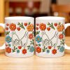 To Mom, Love Grows Here, Hands, Heart and Flowers - Personalized Custom Coffee Mug - CPL377_MG To Mom, Love Grows Here, Hands, Heart and Flowers - Personalized Custom Coffee Mug - CPL377_MG