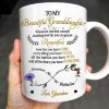 To My Beautiful Granddaughter, Remember How Far You Have Come, Flowers And Heart - Personalized Custom Coffee Mug - GDT309_MG To My Beautiful Granddaughter, Remember How Far You Have Come, Flowers And Heart - Personalized Custom Coffee Mug - GDT309_MG