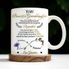 To My Beautiful Granddaughter, Remember How Far You Have Come, Flowers And Heart - Personalized Custom Coffee Mug - GDT309_MG To My Beautiful Granddaughter, Remember How Far You Have Come, Flowers And Heart - Personalized Custom Coffee Mug - GDT309_MG