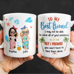To My Best Friend, Tropical Friendship Promise - Personalized Custom Coffee Mug - BST183_MG