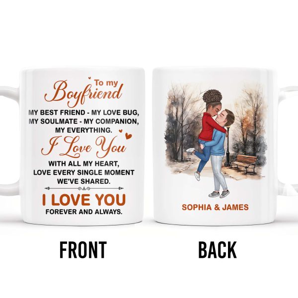 To My Boyfriend Soulmate And Companion Love Message - Personalized Custom Coffee Mug - CPL269_MG To My Boyfriend Soulmate And Companion Love Message - Personalized Custom Coffee Mug - CPL269_MG