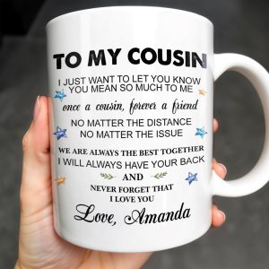 To My Cousin, You Mean So Much, Stars And Leaves - Personalized Custom Coffee Mug - FAM357_MG