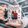 To My Daughter 3D Inflated Effect Floral Personalized AOP Mug, Heartfelt Gift for Daughter