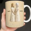 To My Daughter, Flowers and Hearts Design - Personalized Custom Coffee Mug - DAU268_MG