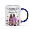 To My Daughter From Mom Happy Mother's Day Birth Flower Personalized Mug, Gift For Daughter