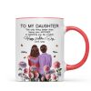 To My Daughter From Mom Happy Mother's Day Birth Flower Personalized Mug, Gift For Daughter