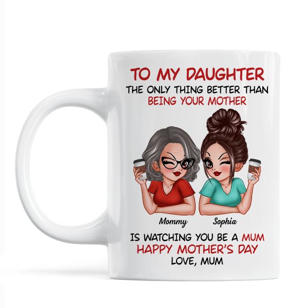 To My Daughter From Mum Happy Mother's Day UK Personalized Mug, Gift For Daughter