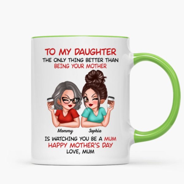 To My Daughter From Mum Happy Mother's Day UK Personalized Mug, Gift For Daughter