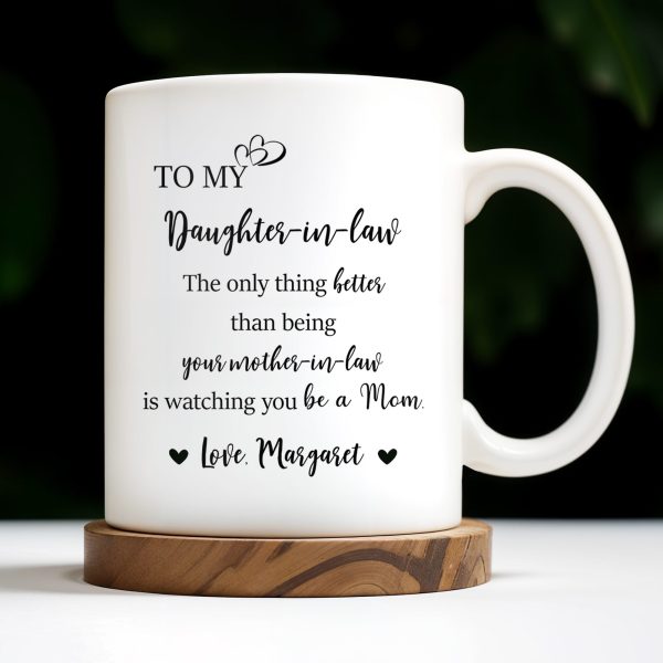 To My Daughter In Law, The Only Thing Better Than Being Your Mother-In-Law, Flowers and Butterflies - Personalized Custom Coffee Mug - DAU173_MG To My Daughter In Law, The Only Thing Better Than Being Your Mother-In-Law, Flowers and Butterflies - Personalized Custom Coffee Mug - DAU173_MG