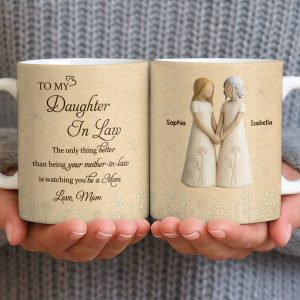 To My Daughter In Law, Watching You Be A Mom - Personalized Custom Coffee Mug - DILA068_MG