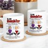 To My Daughter Personalized White Ceramic Mug with Custom Names, Heartfelt Gift for Mother and Daughter on Special Occasions To My Daughter Personalized White Ceramic Mug with Custom Names, Heartfelt Gift for Mother and Daughter on Special Occasions