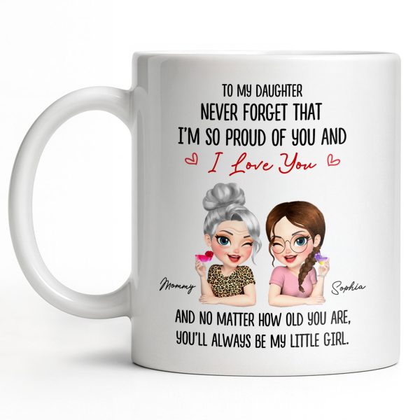 To My Daughter, Proud Of You, Always My Little Girl - Personalized Custom Coffee Mug - DAU247_MG To My Daughter, Proud Of You, Always My Little Girl - Personalized Custom Coffee Mug - DAU247_MG