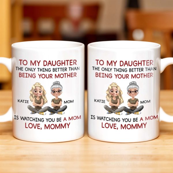 To My Daughter Watching You Be A Mom - Personalized Custom Coffee Mug - DAU123_MG To My Daughter Watching You Be A Mom - Personalized Custom Coffee Mug - DAU123_MG