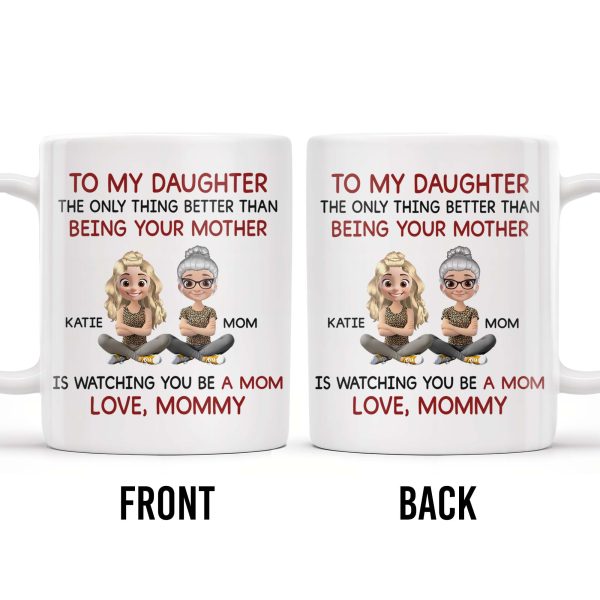 To My Daughter Watching You Be A Mom - Personalized Custom Coffee Mug - DAU123_MG To My Daughter Watching You Be A Mom - Personalized Custom Coffee Mug - DAU123_MG