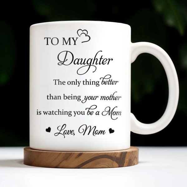 To My Daughter Watching You Be A Mom Pansy Flower Mug - Personalized Custom Coffee Mug - DAU079_MG