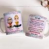 To My Daughter White Ceramic Mug with Cartoon Mom and Daughter Illustration, Sentimental Quote Design, Perfect Gift for Family Love To My Daughter White Ceramic Mug with Cartoon Mom and Daughter Illustration, Sentimental Quote Design, Perfect Gift for Family Love