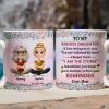 To My Daughter White Ceramic Mug with Cartoon Mom and Daughter Illustration, Sentimental Quote Design, Perfect Gift for Family Love To My Daughter White Ceramic Mug with Cartoon Mom and Daughter Illustration, Sentimental Quote Design, Perfect Gift for Family Love