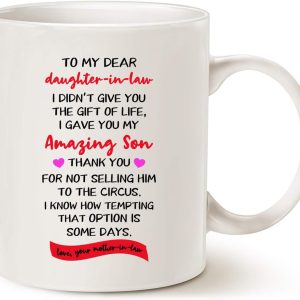 To My Dear Daughter in Law Coffee Mug Funny Gift from Mother in Law