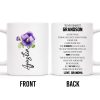 To My Dearest Grandson Love From Grandma With Pansy Flower Design - Personalized Custom Coffee Mug - GSN024_MG To My Dearest Grandson Love From Grandma With Pansy Flower Design - Personalized Custom Coffee Mug - GSN024_MG