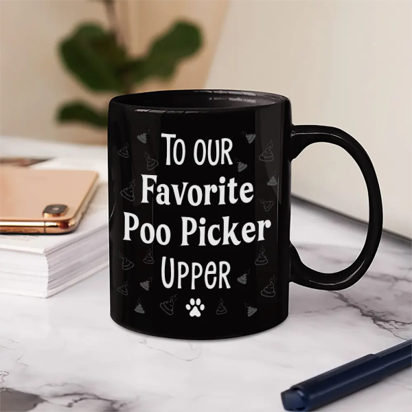 To My Favorite Poo Picker Upper Dog Dad Fun 3D Effect Dogs - Personalized Mug To My Favorite Poo Picker Upper Dog Dad Fun 3D Effect Dogs - Personalized Mug