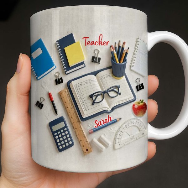 To My Favorite Teacher Stationery and Apple Design - Personalized Custom Coffee Mug - TEACH067_MG To My Favorite Teacher Stationery and Apple Design - Personalized Custom Coffee Mug - TEACH067_MG