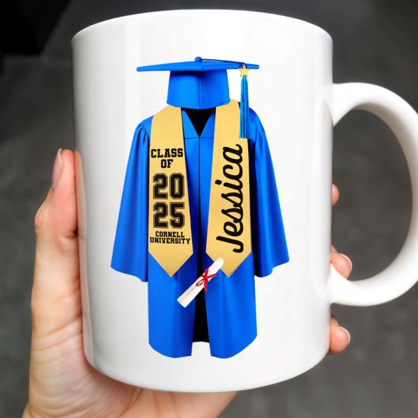 To My Granddaughter, Always Remember You Are Braver, Graduation Cap and Gown - Personalized Custom Coffee Mug - GRAD317_MG To My Granddaughter, Always Remember You Are Braver, Graduation Cap and Gown - Personalized Custom Coffee Mug - GRAD317_MG