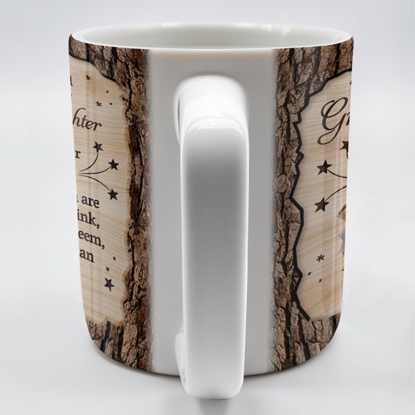 To My Granddaughter, Always Remember You Are Braver, Graduation Cap and Gown - Personalized Custom Coffee Mug - GRAD319_MG