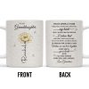 To My Granddaughter, Love Grandma, Beautiful Flower And Butterfly Design - Personalized Custom Coffee Mug - GDT389_MG To My Granddaughter, Love Grandma, Beautiful Flower And Butterfly Design - Personalized Custom Coffee Mug - GDT389_MG