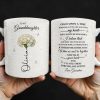 To My Granddaughter, Love Grandma, Beautiful Flower And Butterfly Design - Personalized Custom Coffee Mug - GDT389_MG To My Granddaughter, Love Grandma, Beautiful Flower And Butterfly Design - Personalized Custom Coffee Mug - GDT389_MG