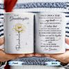 To My Granddaughter, Love Grandma, Beautiful Flower And Butterfly Design - Personalized Custom Coffee Mug - GDT389_MG To My Granddaughter, Love Grandma, Beautiful Flower And Butterfly Design - Personalized Custom Coffee Mug - GDT389_MG