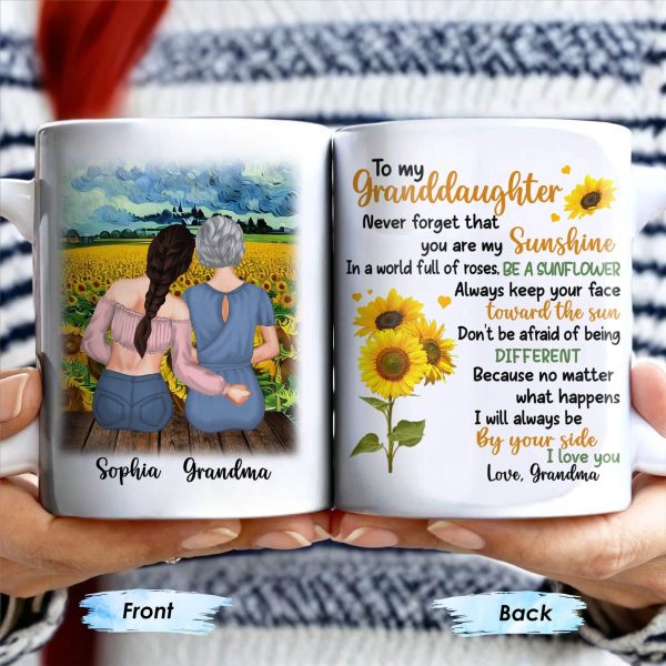 To My Granddaughter You Are My Sunshine Sunflower Mug - Personalized Custom Coffee Mug - GDT322_MG To My Granddaughter You Are My Sunshine Sunflower Mug - Personalized Custom Coffee Mug - GDT322_MG