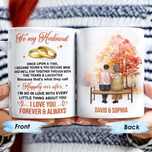 To My Husband Forever & Always With Love - Personalized Custom Coffee Mug - CPL273_MG