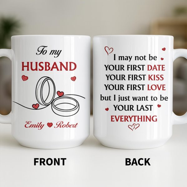 To My Husband, Hearts and Rings Design - Personalized Custom Coffee Mug - CPL1366_MG To My Husband, Hearts and Rings Design - Personalized Custom Coffee Mug - CPL1366_MG