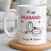 To My Husband, Hearts and Rings Design - Personalized Custom Coffee Mug - CPL1366_MG To My Husband, Hearts and Rings Design - Personalized Custom Coffee Mug - CPL1366_MG